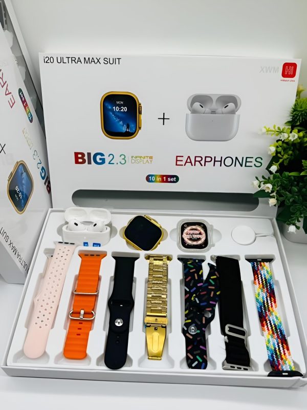 I20 Ultra Max Suit Smart Watch | 7 Strips Smartwatch With Airpods 2