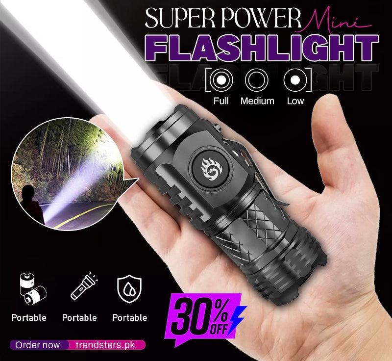 Three-Eyed Monster Mini Flash Super Power Flashlight
