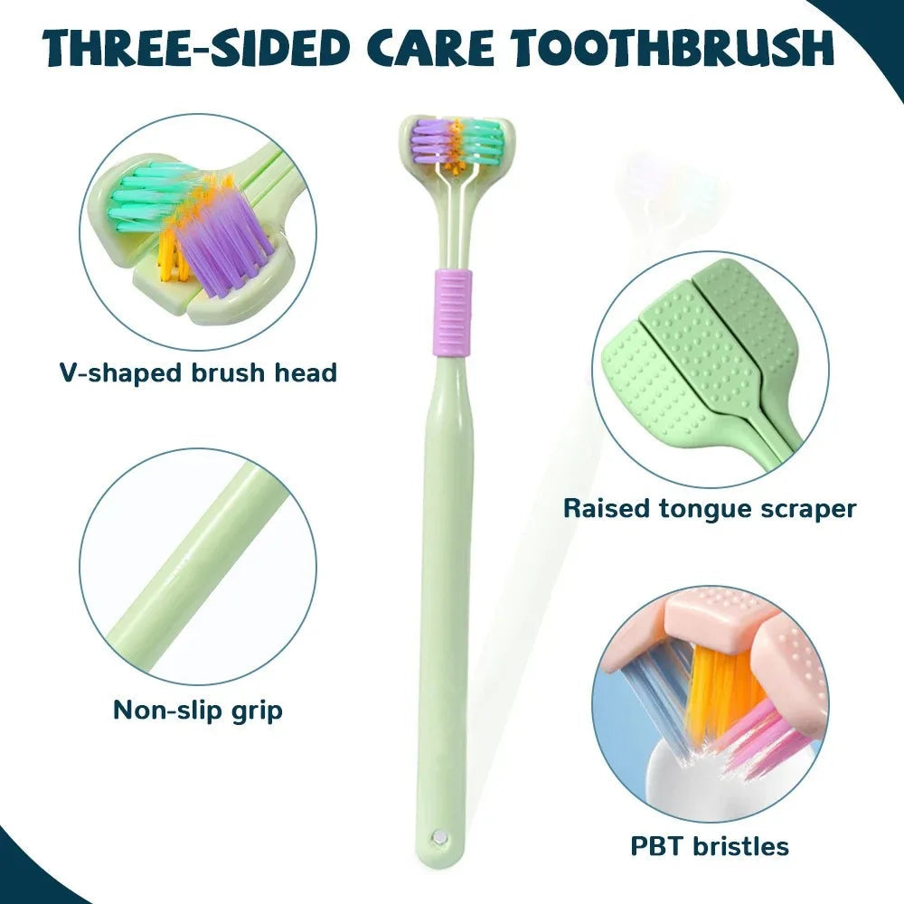Three-Sided Soft Tooth Brush