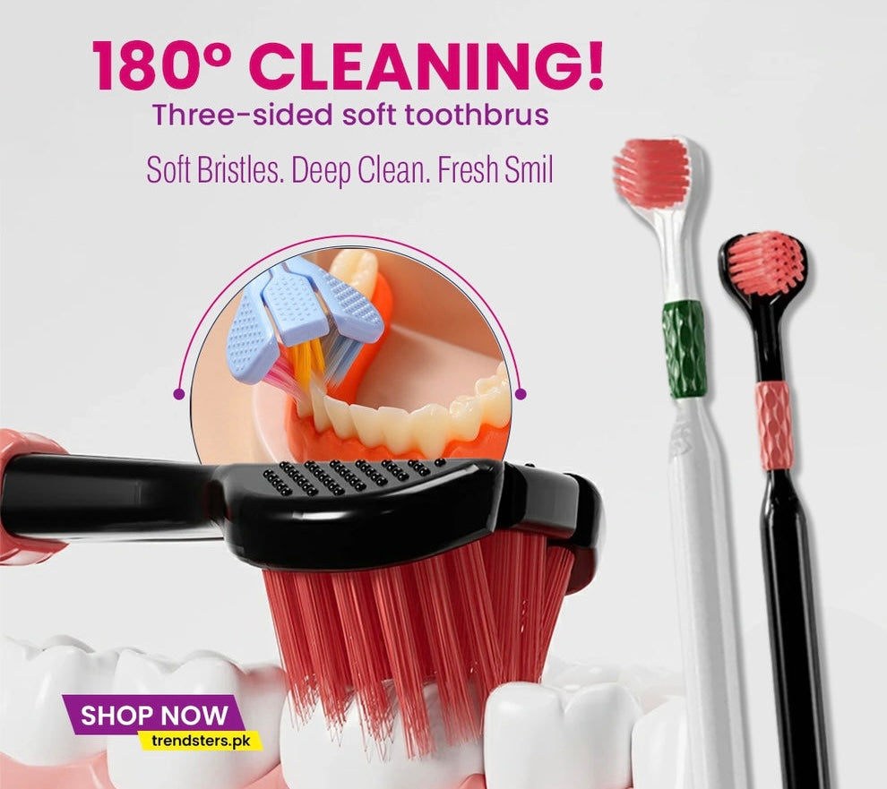 Three-Sided Soft Tooth Brush